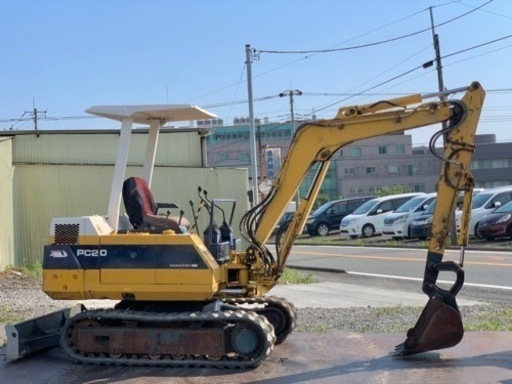コマツ　ミニユンボ　PC20-6 　油圧ショベル　　ブレーカー配管　ロングアーム　ゴムキャタ 　2tクラス　現状販売　全国陸送可能