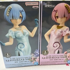 リゼロ GLITTER&GLAMOURS フィギュア アナザーカラー 2体セットの画像