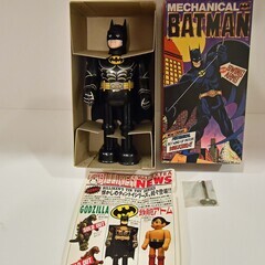 ●未使用　デッドストック(*\'ω\'*)●ビリケン　ブリキ　ゼンマイ歩行　BATMAN　バットマン●相模原　ビンテージ　アンティーク●