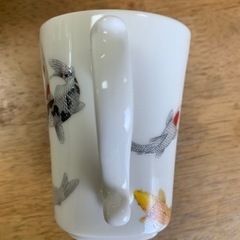 台華窯　錦鯉マグカップ　茶こし、蓋付き　新品の画像