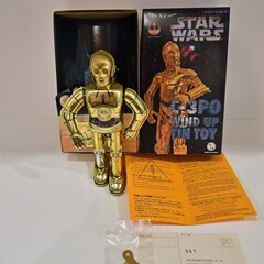 ●未使用　デッドストック(*'ω'*)●大阪ブリキ玩具　ブリキ　ゼンマイ歩行　C-3PO●相模原　ビンテージ　アンティーク　スターウォーズ●