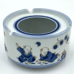 【美品】 灰皿 アシュトレイ 陶器 中華風 柏陶