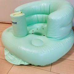 リッチェル ふかふかベビーチェアR グリーン の画像