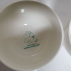 ★ムーミン茶碗２個、小皿１個　未使用★の画像
