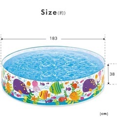 決まってます。INTEX オーシャンプレイスナッププール 183×38cm 空気入れ不要の画像