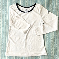 adidas アディダス 白シャツ 長袖Tシャツ