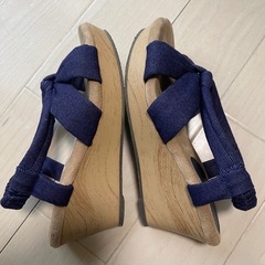 レディース　👡Ⓜ️サイズサンダル紺色　の画像