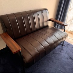 ニトリ 2人用ソファ 合成皮革 Nシールド 傷・汚れに強い DB...