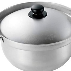 美品 大鍋 赤坂璃宮 厳選ステンレス両手鍋26cm IHガス兼用...