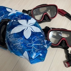 シュノーケルセットと浮き輪