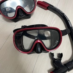 シュノーケルセットと浮き輪の画像