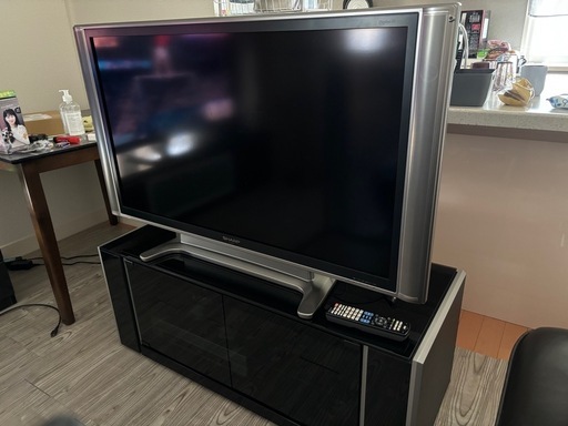 ガラス製テレビボード\u0026AQUOS 40インチテレビ\u0026ケーブル　セット