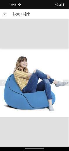 ヨギボー、Yogibo一人用ソファ、アクアブルー