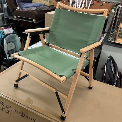 【未使用品】キュリアス curiace ワンタッチローチェア LT-DB ダークブラウン 耐荷重80kg キャンプ アウトドア 椅子 ※開封済