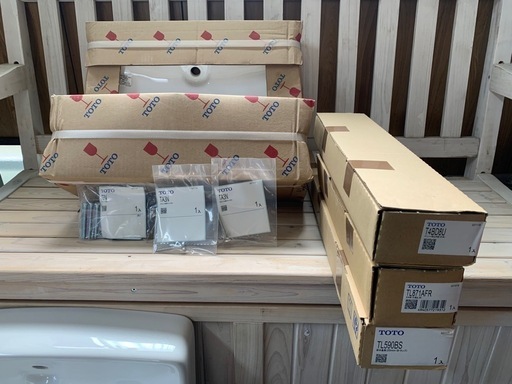 TOTO 手洗器　LSL870BSR　壁掛手洗器セット ハンドル式単水栓 床給水 床排水 Sトラップ