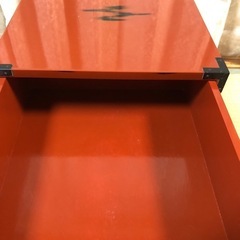 美品　民芸品　根来塗「三引き出し」の画像