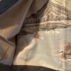 男性着物、170cm、サイズL大島紬、羽織り、長襦袢、セットの画像