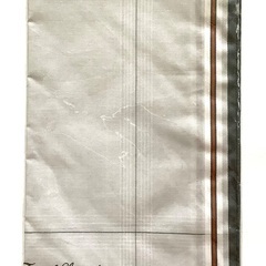 【新品、未使用】メンズ　紳士　ハンカチ　グレー　綿100%   難あり
