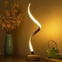 【新品】調光 LED スタンドライト カラフル 木製 お洒落 ベ...