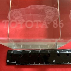 トヨタ　86 クリスタルガラス　インテリア　ペーパーウェイトの画像