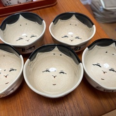 おかめの茶碗5個