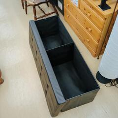 収納スツールベンチ★ブラック、ベンチ、家具 収納家具 タンス、衣類収納【浜村鹿野温泉ICから3分 買取本舗 宮本リサイクル 営業時間9～19時 定休日水曜のみ←連絡できませんm(_ _)m】の画像