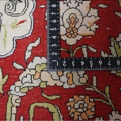 【64×88】ヘレケHEREKE 絹の絨毯 シルク100% 121万ノット 工房サイン有りの画像