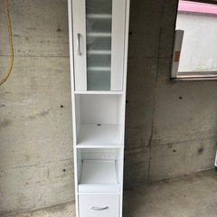 スリムレンジボード 食器棚 コンセント付き　幅32.7cm 高さ...