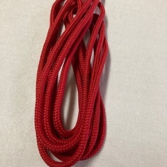 未使用　靴紐　110cm　赤　先端金属