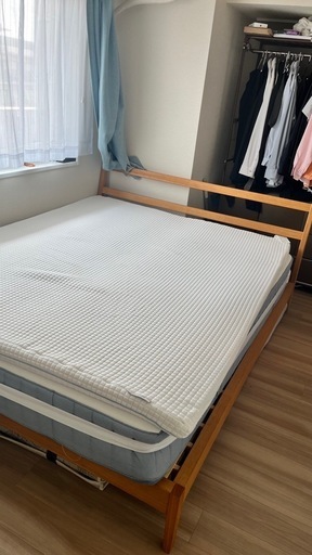 [美品]IKEA  低反発マットレストッパー　クイーンサイズ