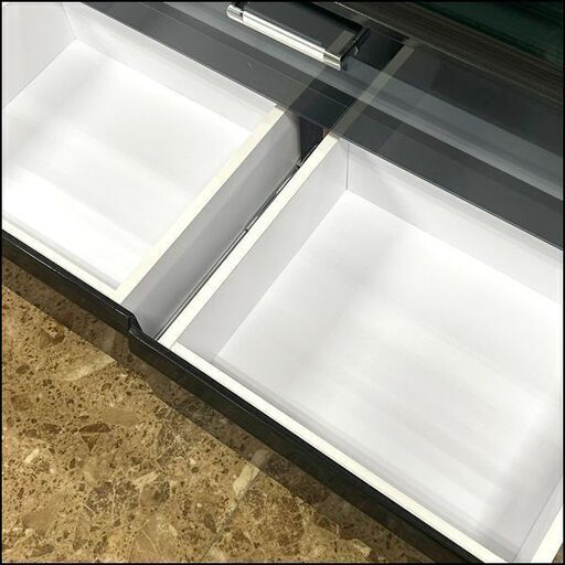 木目調テレビ台 引出し×3・扉収納×2つき グレー系 リビング収納 W160×H45×D43cm 札幌 東区 店頭引取歓迎