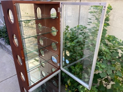 カルトーネ コレクションケース、ガラスケース、ミラー付き幅41cm Used