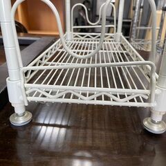 メタルラック　No.13874　ホワイト　棚　収納　【リサイクルショップどりーむ天保山店】の画像