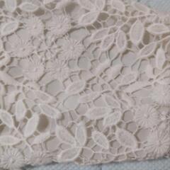 JUSGLITTY  白 花柄 レース カットソー ブラウス サイズ1  ホワイトの画像