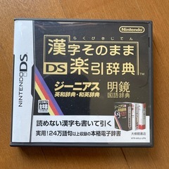 Nintendo らくびきじてん 漢字そのまま楽引辞典 DS