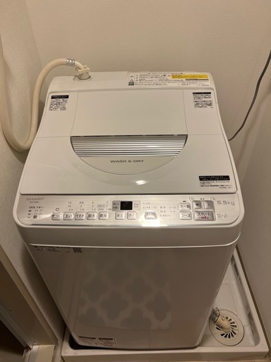 【予約済み】洗濯機乾燥機 - SHARP ES-TX5C-S、2018年モデル 565x590x985。 Washing machine dryer - SHARP ES-TX5C-S, 2018 model year 565x590x985