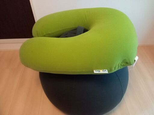 Yogibo Pod ダークグレー、Support ライムグリーン中古品