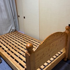 (相談中)(お洒落木枠)シングルベッド