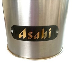 【非売品】アサヒ❤ワイン・シャンパンクーラー　ステンレス　昭和レトロの画像