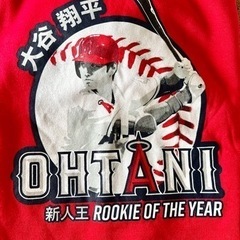メジャーリーグ　Angels 大谷翔平選手が新人王獲得した記念で作られたトレーナーの画像