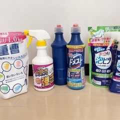 トイレ周り洗剤いろいろ（ドメスト,泡ピタ,重曹,コーティング剤）の画像
