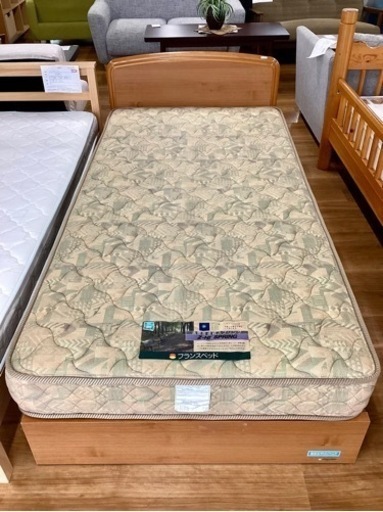 シングルベッド【町田市再生家具】　241125 フランスベッド