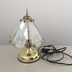 ○【通電・動作確認済】卓上照明 照明 ライト クマ ベア 熊 柄 アンティーク風 インテリア 家具 中古品(NF240728)360-405-②の画像