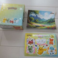 新品未開封ポケモン箱ティッシュ2個セット＆シール2枚セット