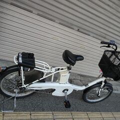 [Panasonic]GYUTTO mini(ギュット・ミニ)20吋電動アシスト自転車 12Ahバッテリー+充電器+キー2本付(アクティブホワイト)の画像