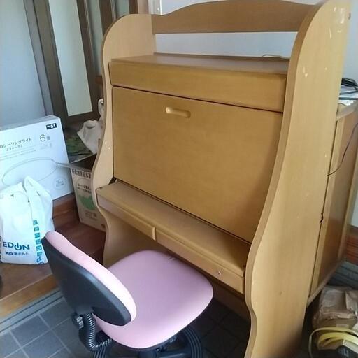 折りたたみ式学習机　椅子つき