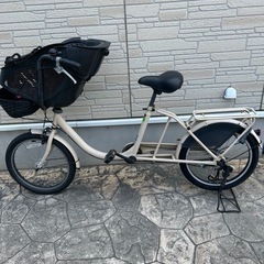 自転車 前面チャイルドシート付き