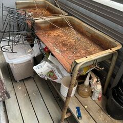 値下げ！！【レトロ】ガーデニング 机 オブジェ 多肉植物に