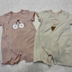 カバーオール　双子　新生児　60