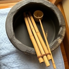 引き取り限定 石臼 置物